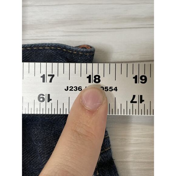 Eddie Bauer Jeans Mens 36x32 Blue Straight Fit Dark Wash Denim Cotton Classic - Picture 4 of 13